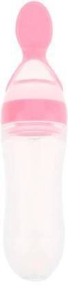 SILICON SPOON FEEDING BOTTLE, JUST SQUEEZE TO FEED WITH SILICON SPOON - 90 ml (PINK) - 90 ml-image-44