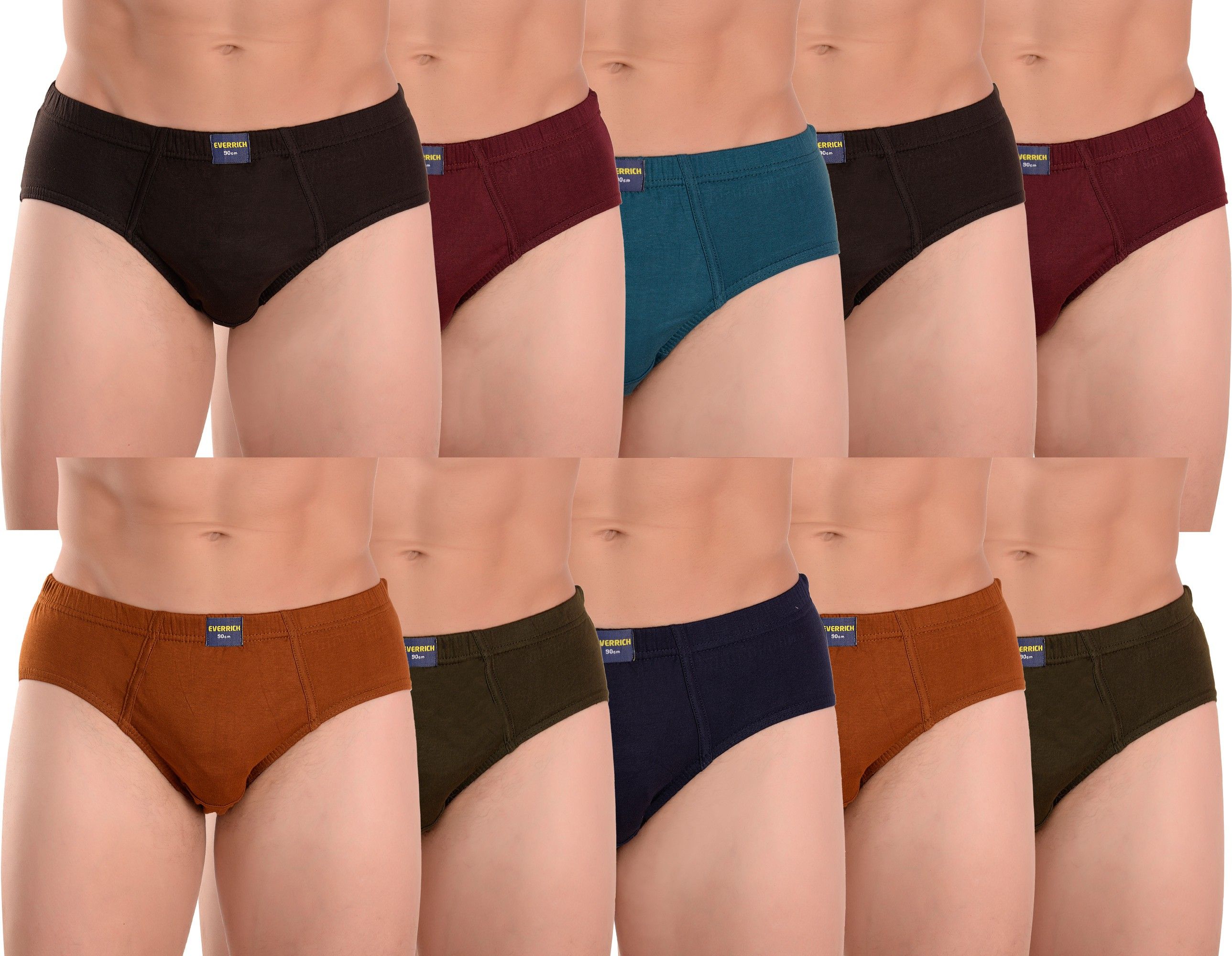 everrich Pack of 10 Solid Men Brief-picture-21