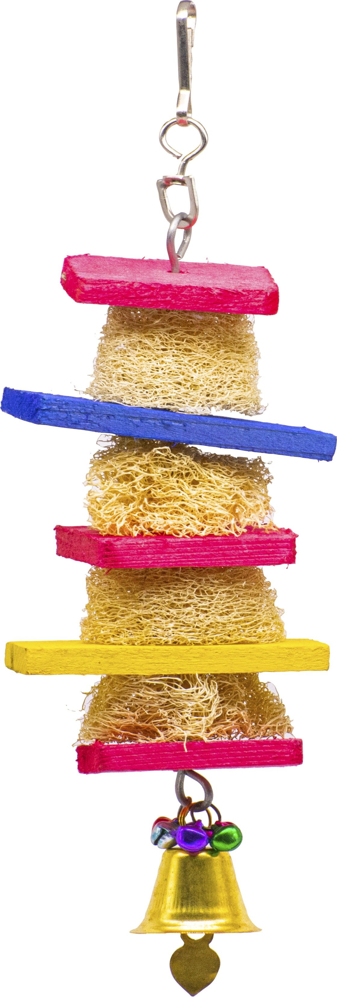 TOYS Interactive Bird Natural Mesh & Wooden Hanging Colorful Playful Bird Hanging Toy for Bird Cockatiel, Lovebird, Budgerigar, Finches & All Small & Medium Size Birds Wooden Chew Toy, Training Aid, Perch For Bird-image-42