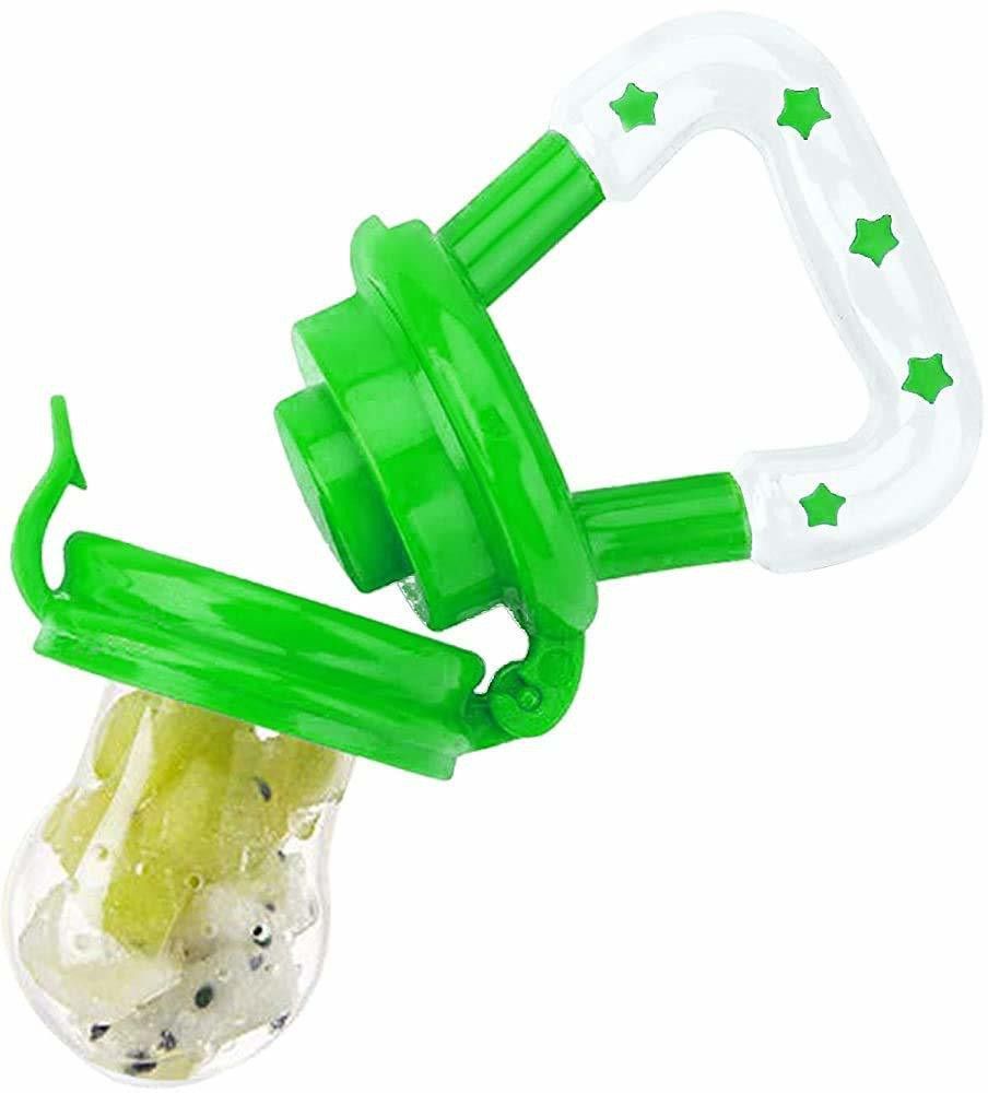 Silicone Food and Fruit Nibbler with Extra Silicone MESH ( green ) Feeder
