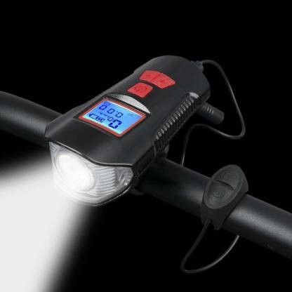 gacher Bicycle 3-in-1 USB Rechargeable Stopwatch, Horn (6 sounds), Illumination Light LED Front Light-picture-33