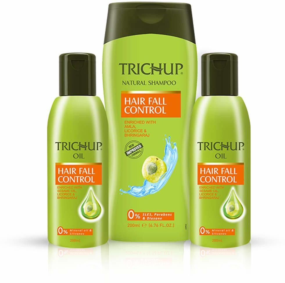 trichup Hair Fall Control Kit (Hair Fall Control Oil 2 x 200ml, Hair Fall Control Shampoo 200ml) (PACK OF 3)-picture-17