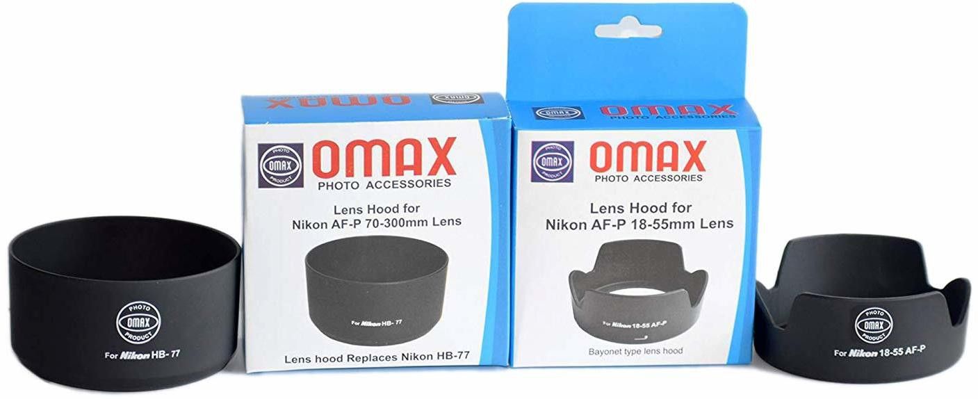 OMAX Lens hood & UV Filter (18-55mm+70-300mm) ComboLens Hood-image-17
