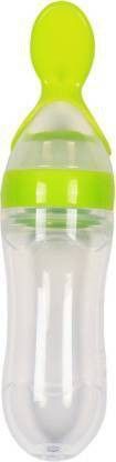 SILICON SPOON FEEDING BOTTLE, JUST SQUEEZE TO FEED WITH SILICON SPOON - 90 ml (GREEN) - 90 ml-image-43