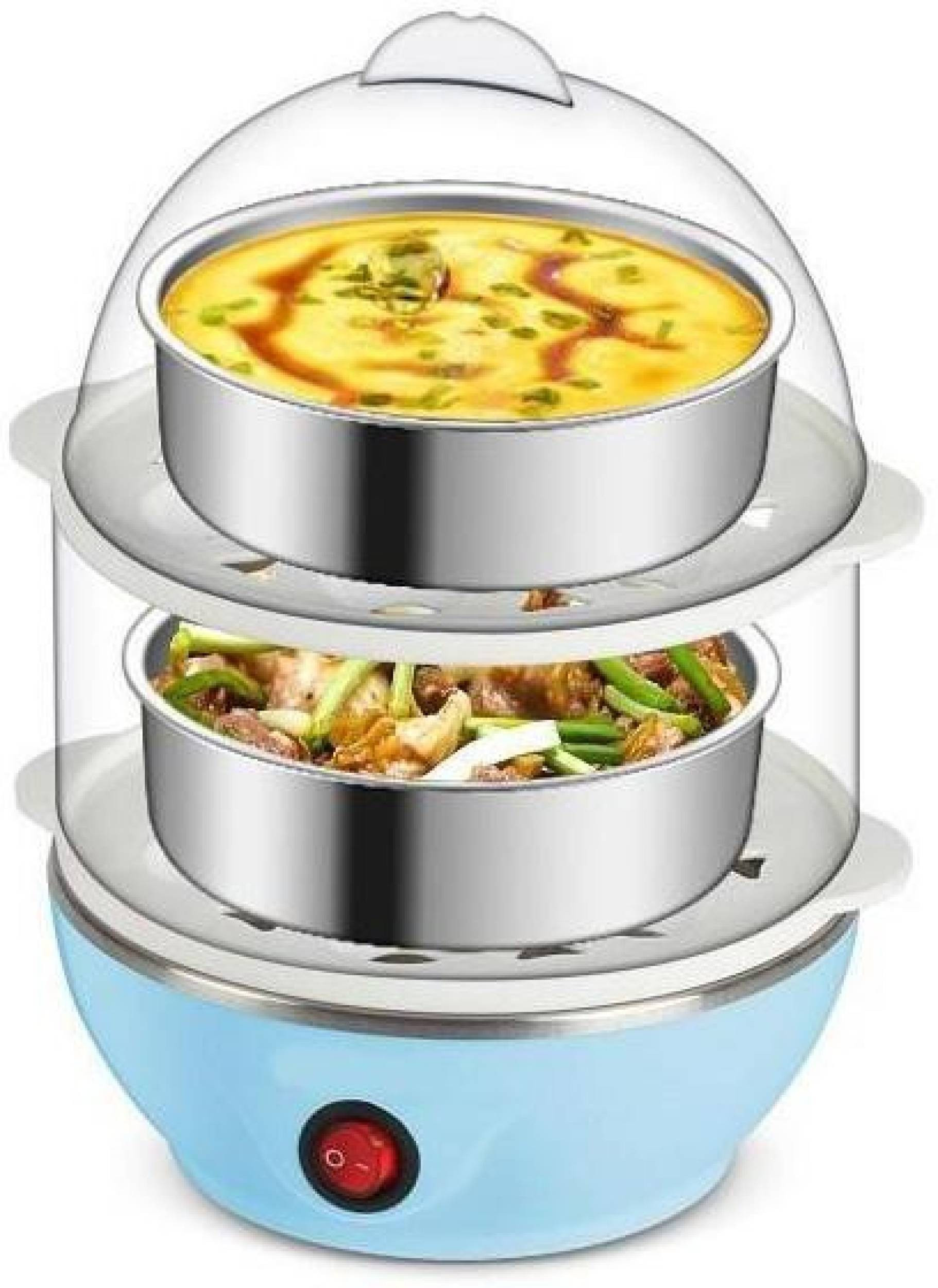 flokestone Double Layer Boiler Steamer Egg Cooker (14 Eggs) Egg Cooker image 1