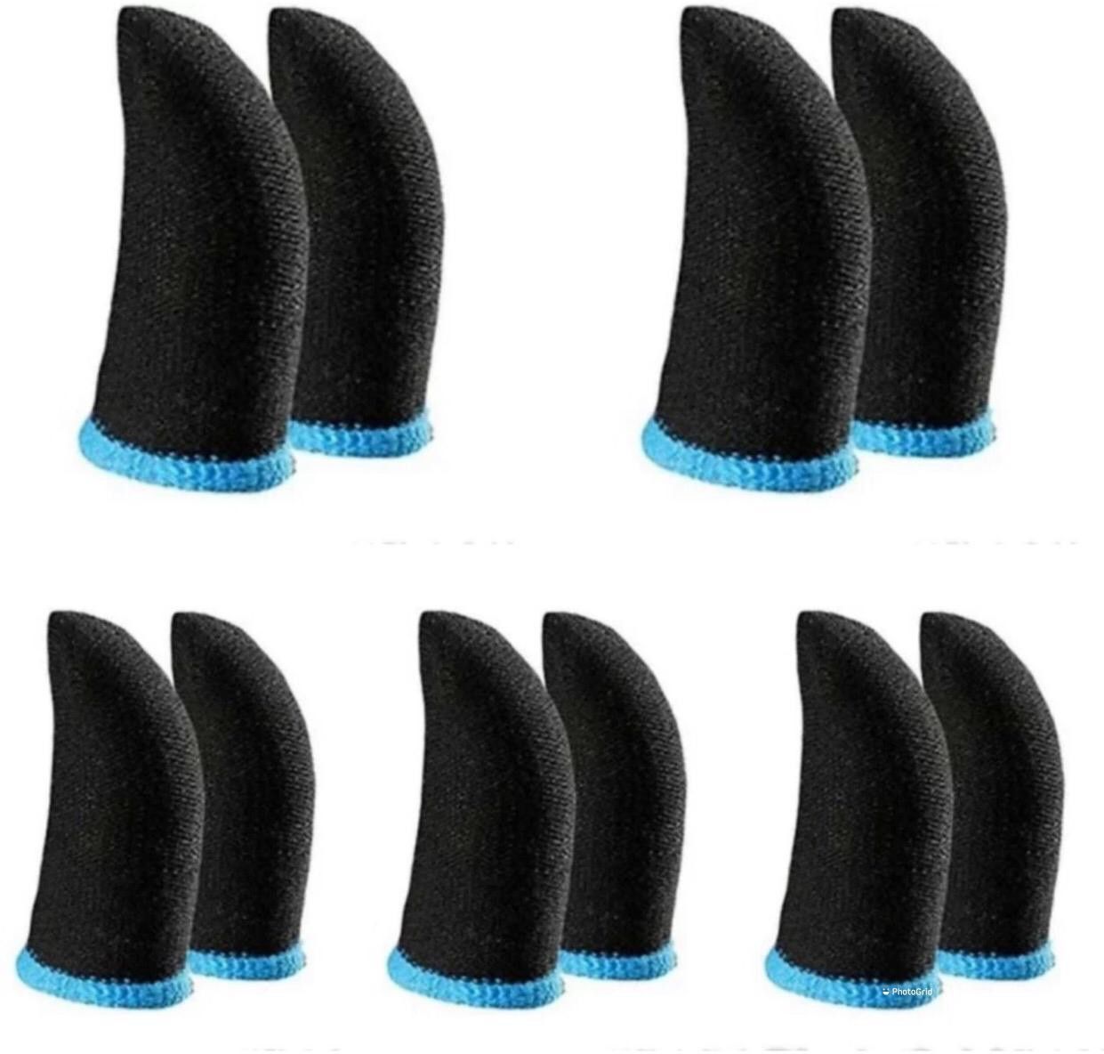 Gaming Touchscreen Finger Cap, Breathable Anti-Sweat Finger Sleeves (5 Pair) Finger Sleeve-image-26