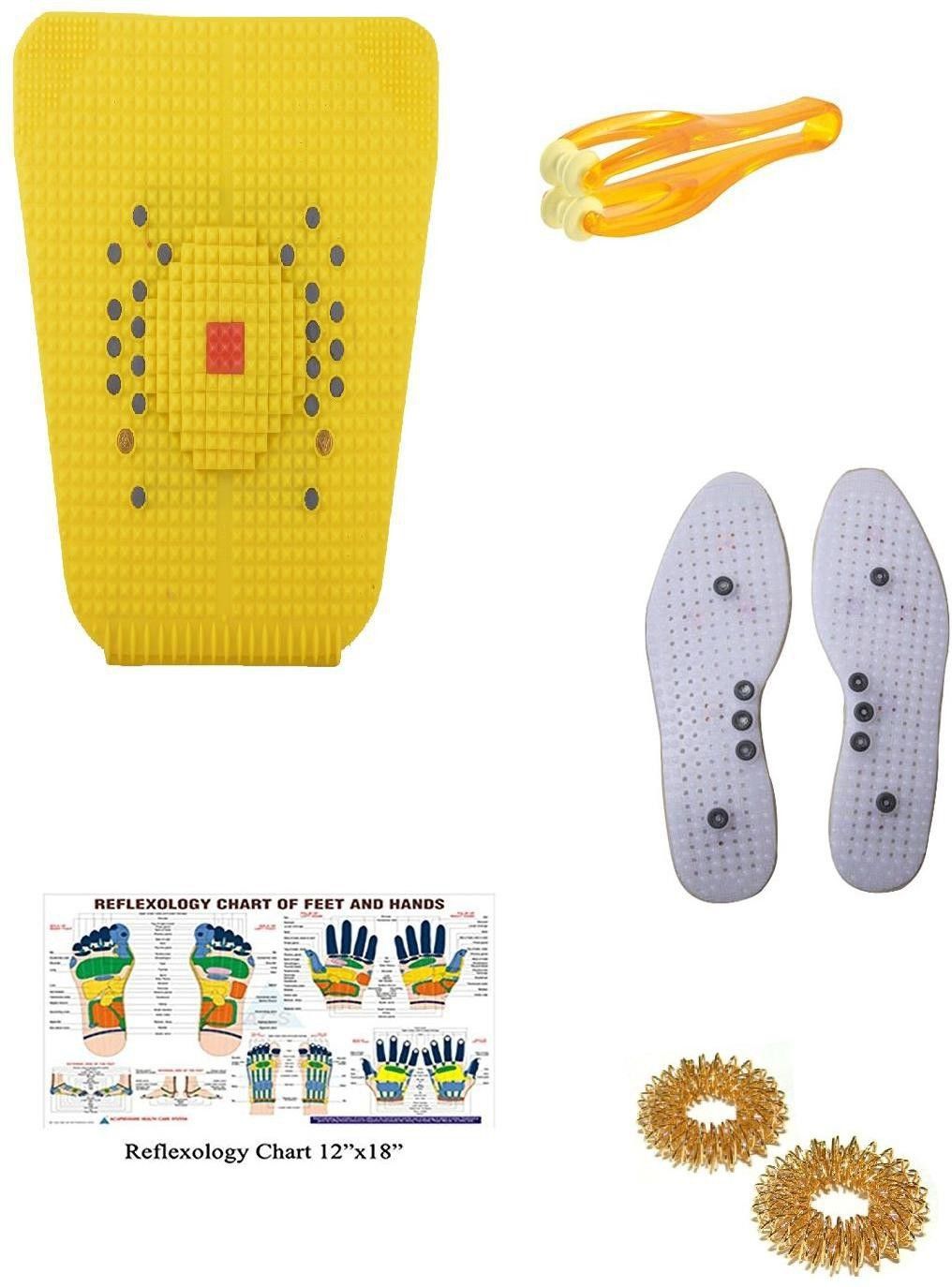 Acupressure foot mat for stress and pain relief + Acupressure Shoe Sole with Acupressure Products Fitness Accessory Kit Kit-image-46