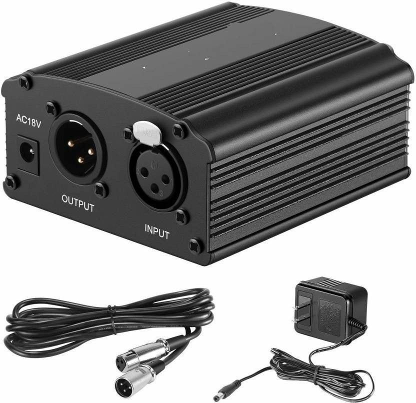 rodz 48V Phantom Power Supply with Adapter, BONUS+XLR 3 Pin Microphone Cable for BM 800 or Any Condenser Microphone Music Recording Equipment Phantom Power For BM 800 And any other condenser mic Phantom Power Supply with Adapter-picture-20