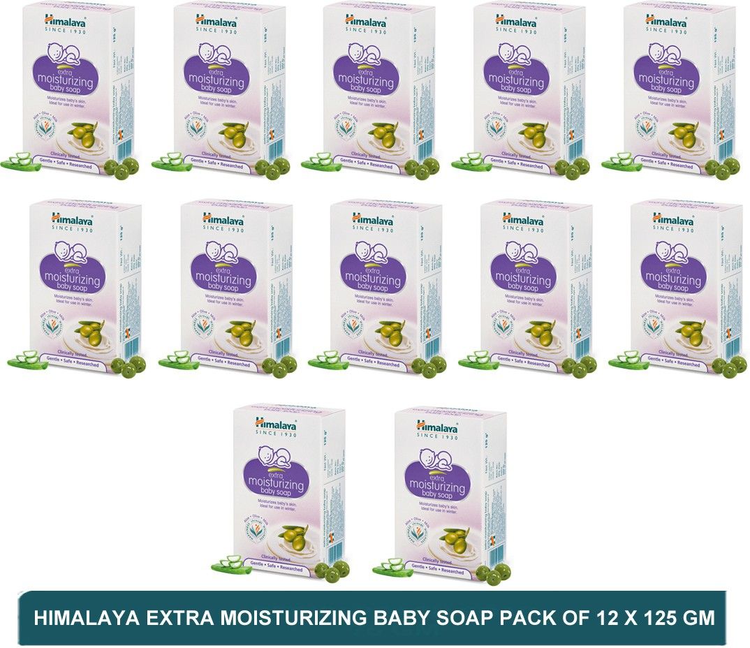 extra moisturizing baby soap with olive, almond oils, aloe vera and milk(pack of 12)125g-image-23
