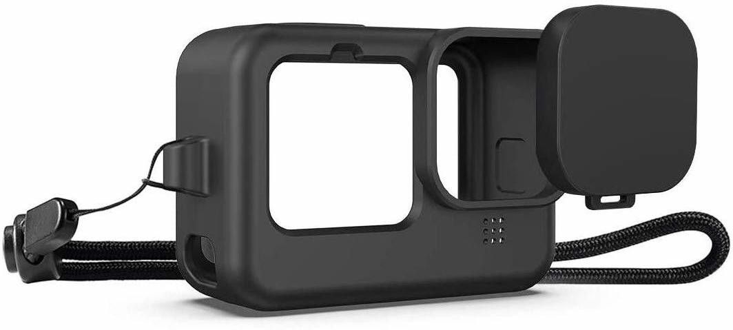 Breuk Silicone Protective Case Cover for Gopro Hero 12 / Hero 11 / Hero 10 / Hero 9 Black, Silicone Sleeve with Lanyard Lens CapCamera Bag-picture-15