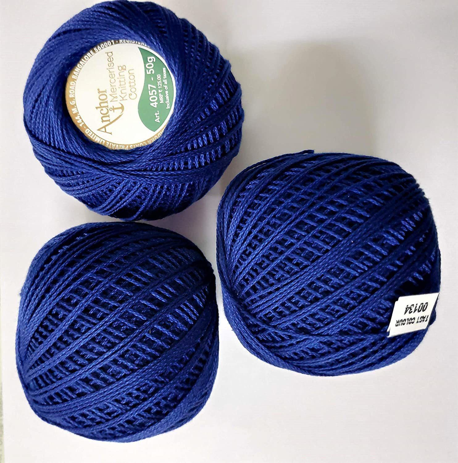 anchor Mercerised Knitting Cotton Fast Colour-Dark Blue 4057-0134 (Dark Blue-3, 3)-picture-32