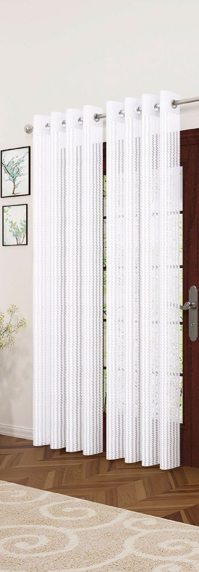 152 cm (5 ft) Polyester Transparent Window Curtain (Pack Of 2)-image-37