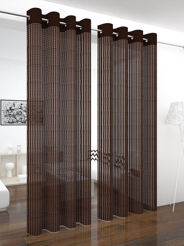 274 cm (9 ft) Long Door Polyester Transparent Curtain (Pack Of 2)-image-30