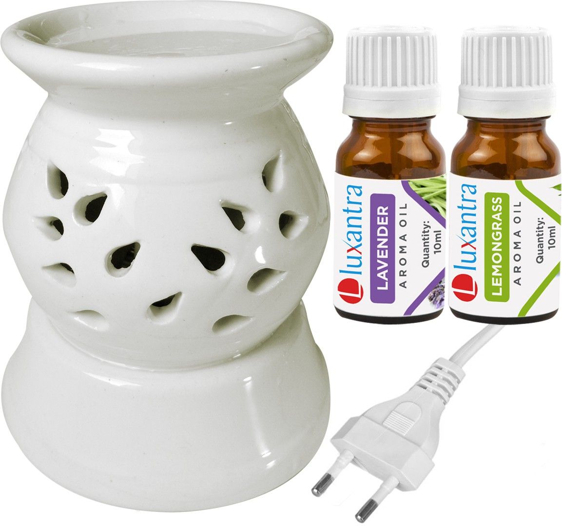 Lavender, Lemongrass Diffuser Set Ceramic Electric Fragrance Burner for Home, Aromatherapy and Decor-image-12
