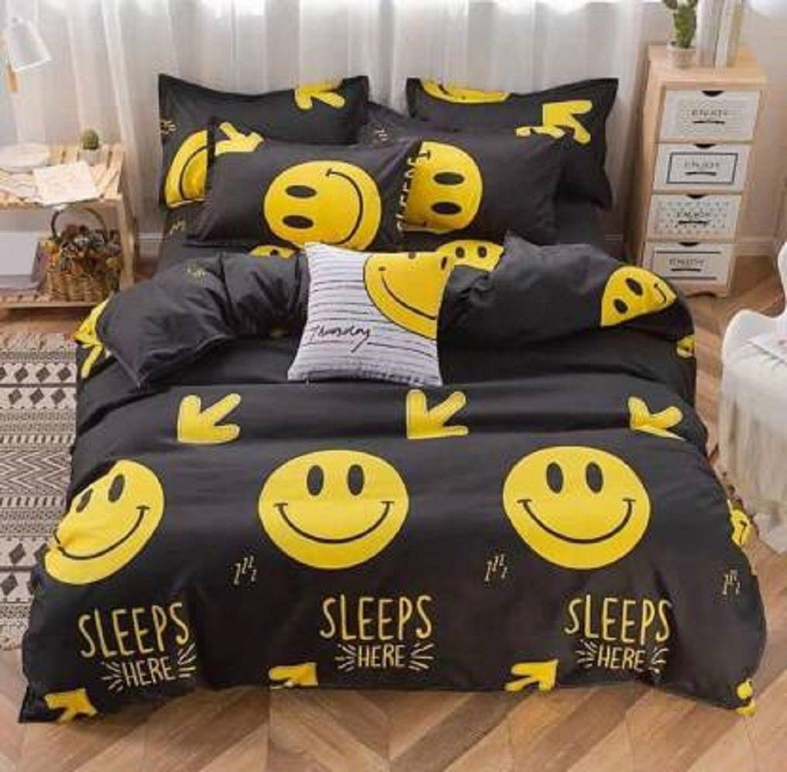 roomesssentials 144 TC Cotton Double Printed Flat Bedsheet-picture-29