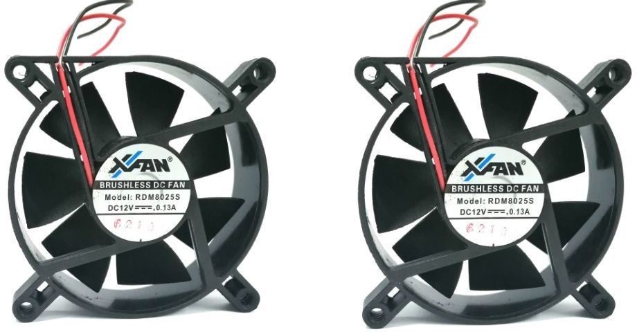 TechSupreme Pack of 2 DC 12V Cooling Fan for DIY Incubator Cabinet Fan 3.5-Inch Cooler-image-43