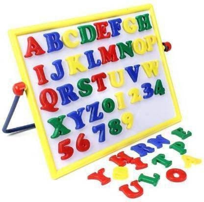 veryke Kids Educational Alphabet Magnetic Number Board with Marker, Chalk and Duster-picture-31