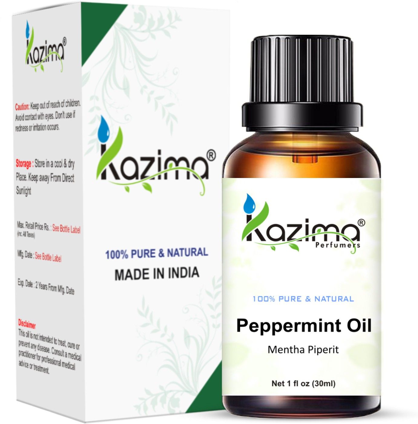 Kazima Peppermint Essential Oil 100% Pure Natural & 