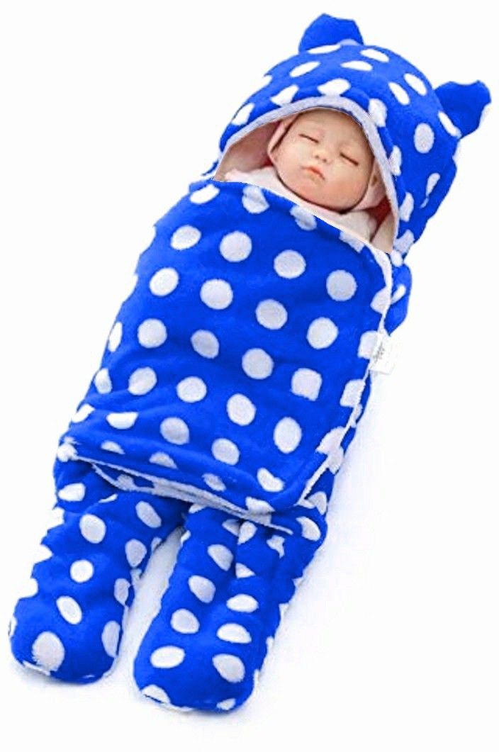 brandonn Printed Single Hooded Baby Blanket forMild Winter-picture-11