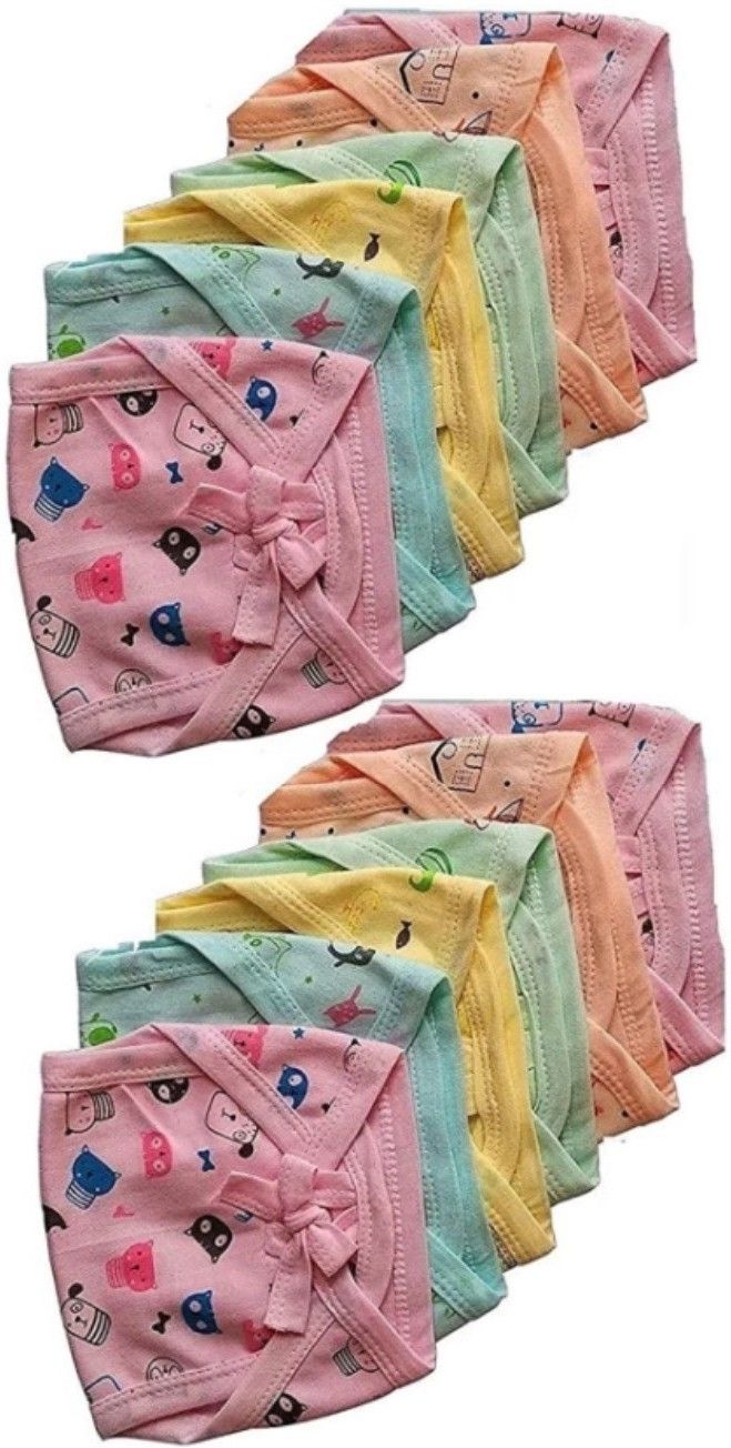 New Born Baby Cotton Premium Quality V Shape Nappies, Nadi , Langot Washable Reusable Cotton Diaper Nappy Baby Cozy Wear pack of 12 pcs NAPPY KIDS-image-37