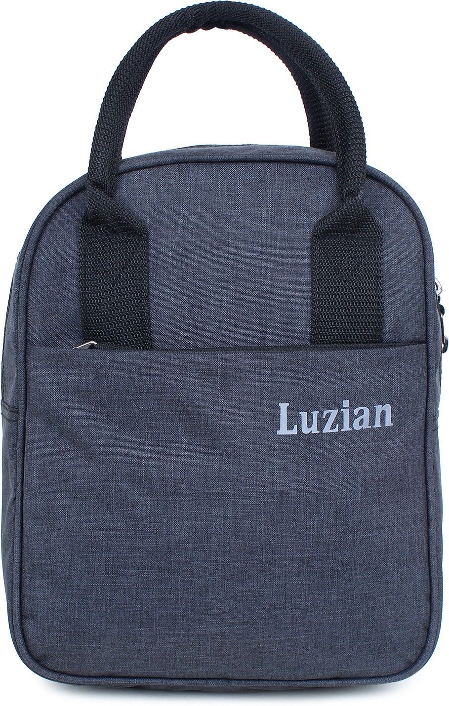 LUZIAN BLACK Insulated Lunch Bag for Office Men, Women and Kids, Canvas Tiffin Bags for School, Picnic, Work, Carry Bag for Lunch Box. (Black) Grocery Bag-picture-46