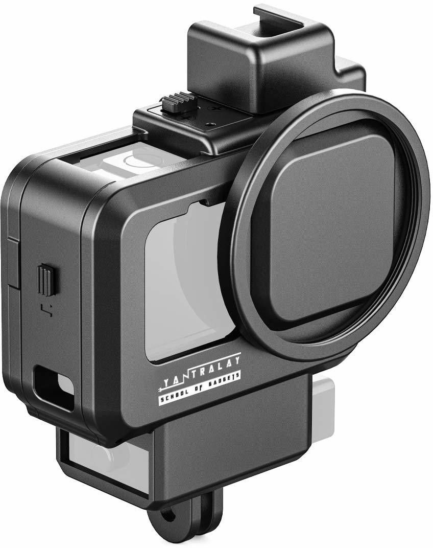 Yantralay YT-G9 Vlogging Case with Cold Shoe Mount & Microphone Adapter Housing Case With 52MM Filter Ring Camera Housing