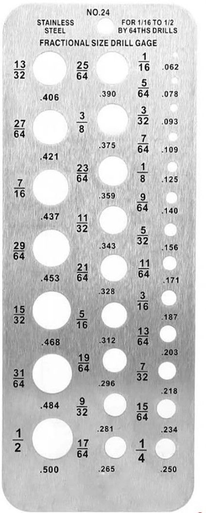 kirti ndt DRILL GAUGE FRACTIONAL SIZE Hole Gauge-picture-17