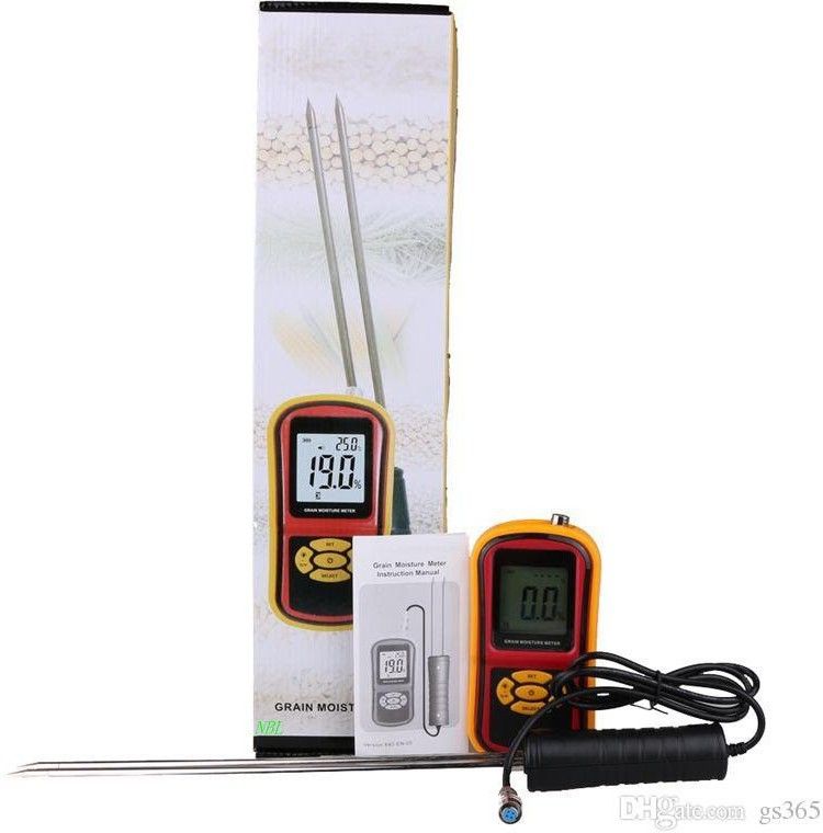 GMM-7002 GMM-7002 Digital Grain Moisture Meter With Measuring Probe LCD Hygrometer Humidity Tester For Wheat,Corn,Rice,Bean Pin-Type Digital Moisture Measurer