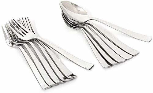 6 SPOON + 6 FORK SPOON Stainless Steel Table Spoon-image-29