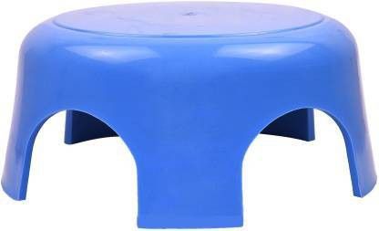 ROUND STOOL BLUE Bathtub Caddy