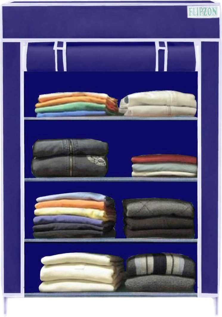 flipzon Multipurpose Storage Rack, 4 Layer PP Collapsible Wardrobe-picture-24