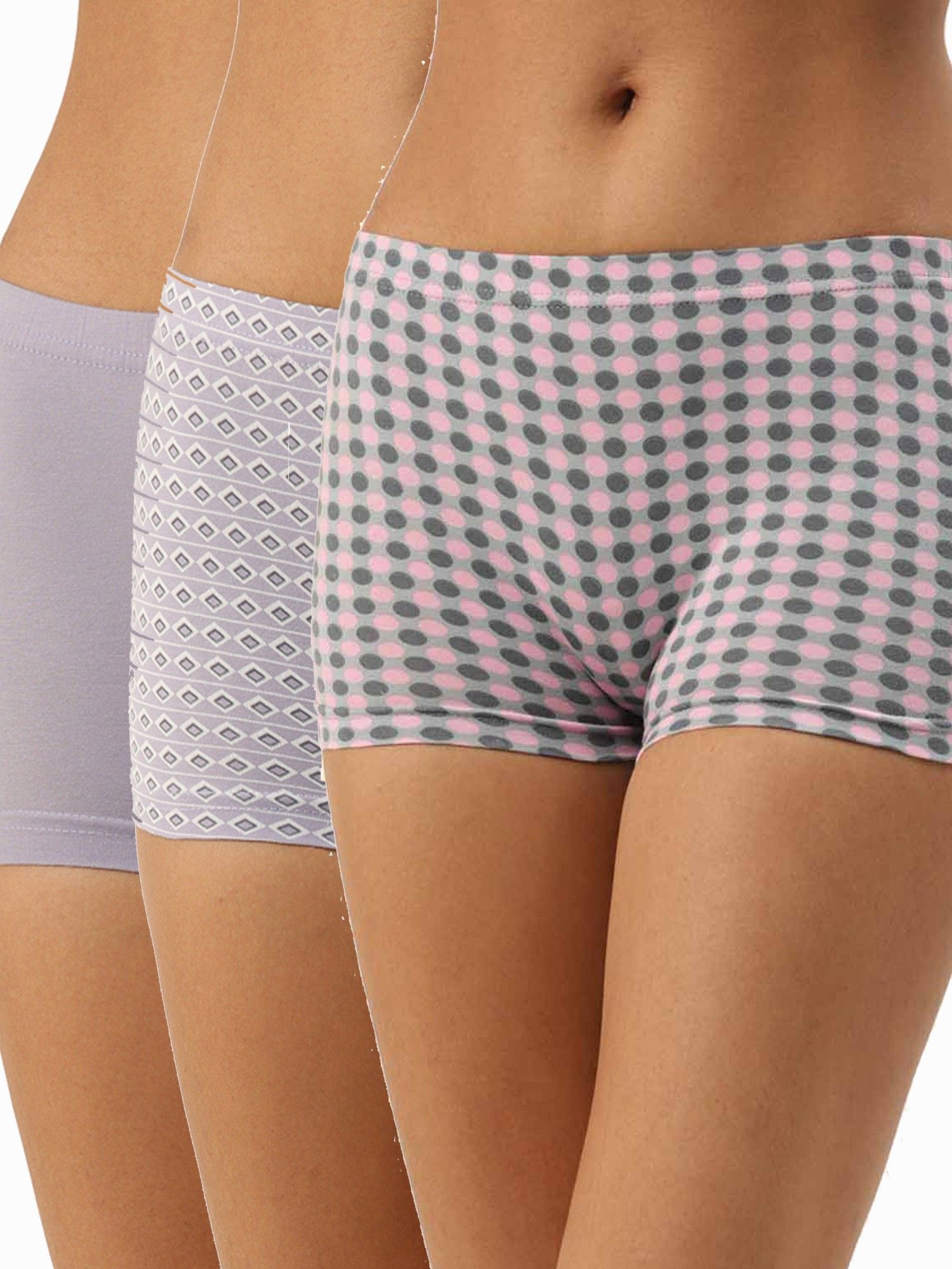 leading lady Pack of 3 Women Boy Short Multicolor Panty-picture-20