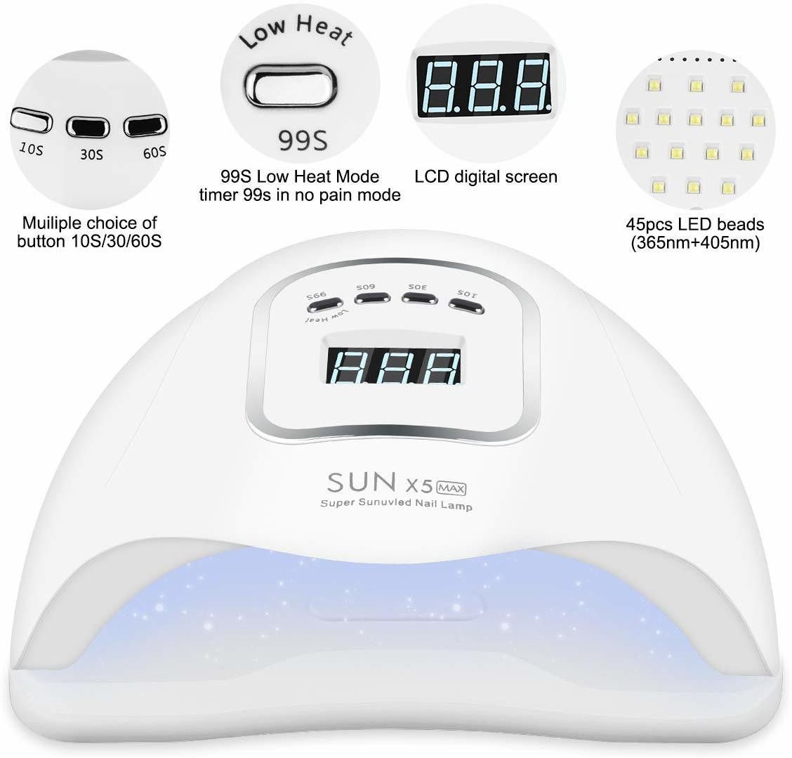 fstyler SUN X5 MAX UV LED Lamp For Nails Dryer 54W Ice Lamp For Manicure Gel Nail Lamp Drying Lamp For Gel Varnish Nail Polish Dryer-picture-3