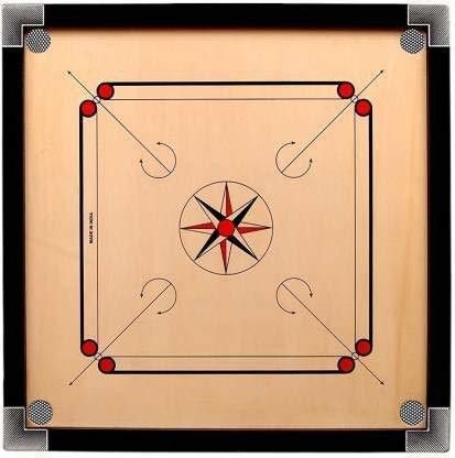ymd Matte Finish large Carrom Board with wooden Coins Striker (32 x 32 Inch) 80 cm Carrom Board-picture-28