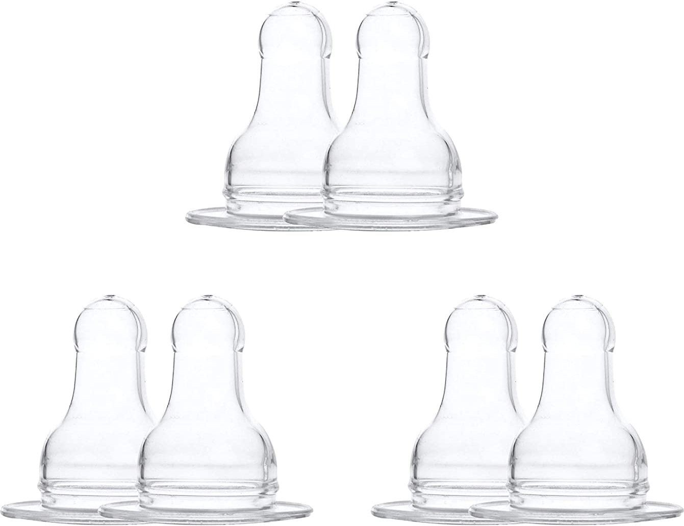 enorme Babies Anti Colic Ultra soft BPA Free Easy Flow Silicone Rubber Nipple Pack of 6 New Born Flow Nipple-picture-47