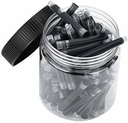 gold leaf Standard Fountain Pen Ink Cartridges Refills bottled 80pcs (Black) Ink Converter-picture-13