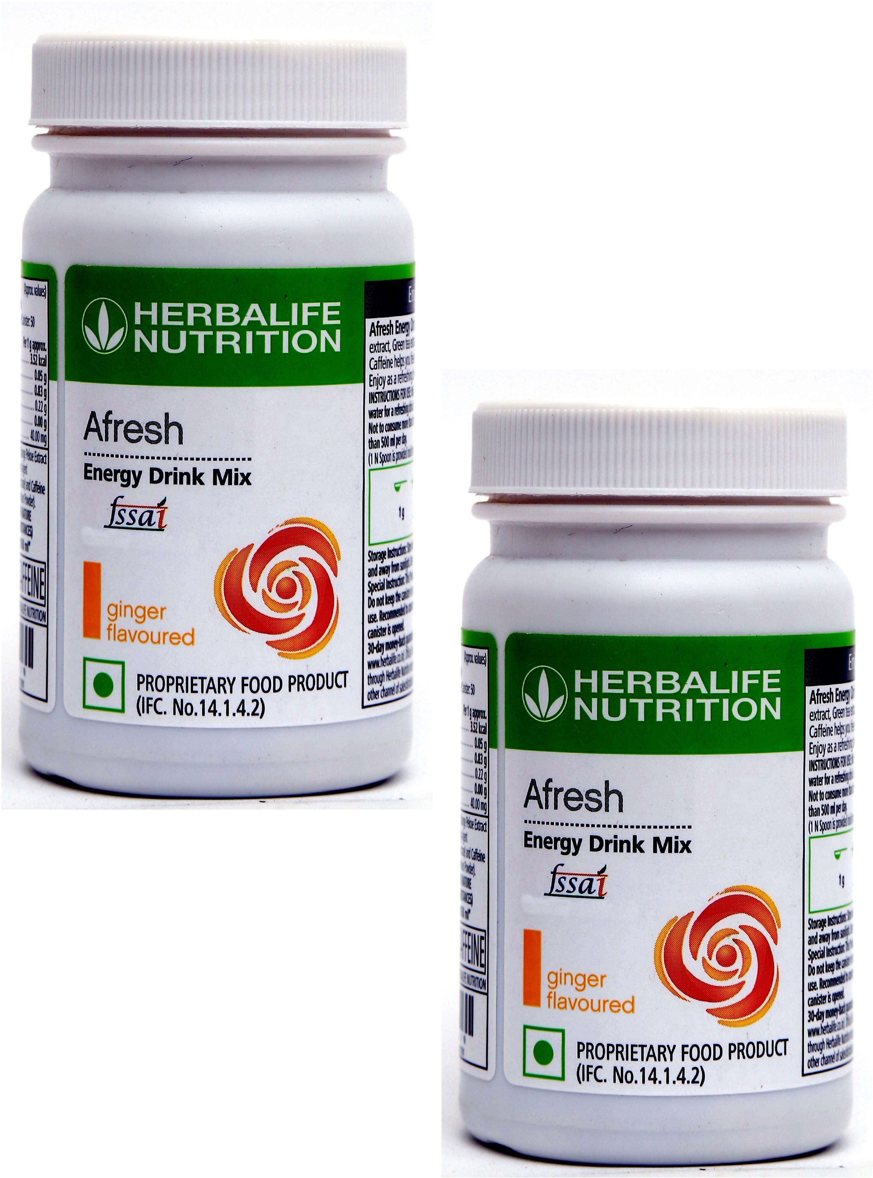 herbalife Afresh Energy Drink Mix Ginger 50 g ( Pack Of 2 ) Energy Drink-picture-6