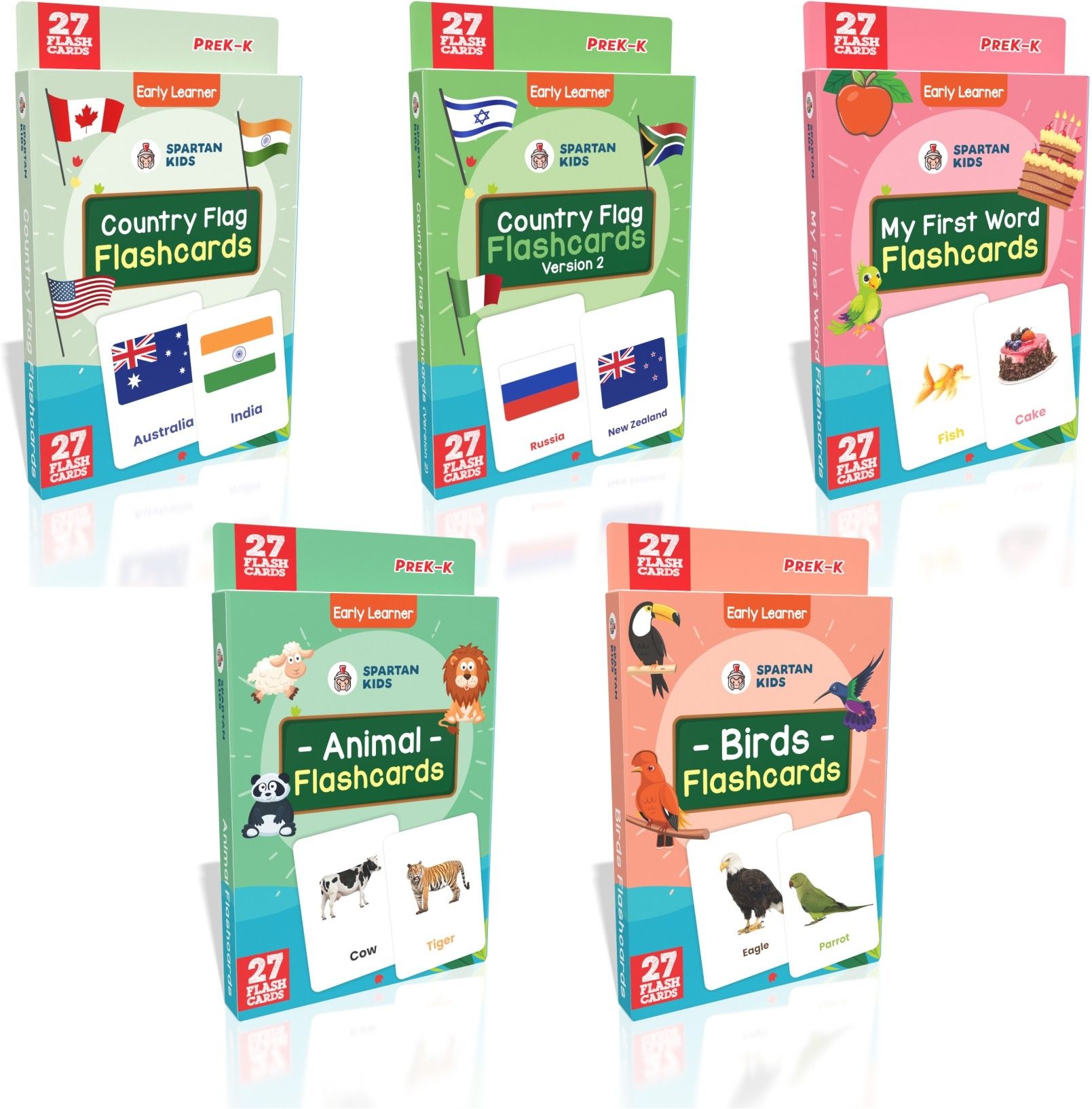 My First Preschool Country Flag Flash cards, Country Flag version 2 Flash cards, My First Word Flash cards, Animal Flash cards, Bird Flash cards (Combo Pack) Easy & Fun way of Learning-3yr-6yr Kids (Set of 5)-image-41