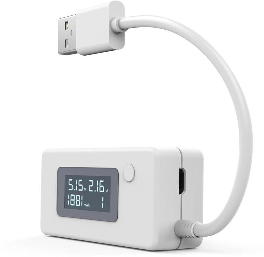 Mini Portable LCD Digital 4 - 30V , 0-3.A USB Charger Capacity Current Voltage Tester Meter High Pressure Version For Cell Phone, Smartphone, Mobile Power Bank Digital Battery Tester