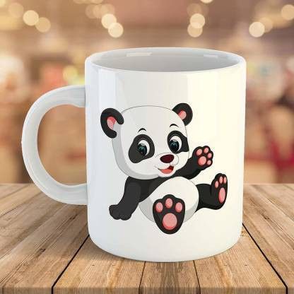 Cute Baby Panda Printed Coffee-White Funny,375ml Tea Cup Gift for Kids, Brother, Sister Ceramic Coffee Mug-image-38