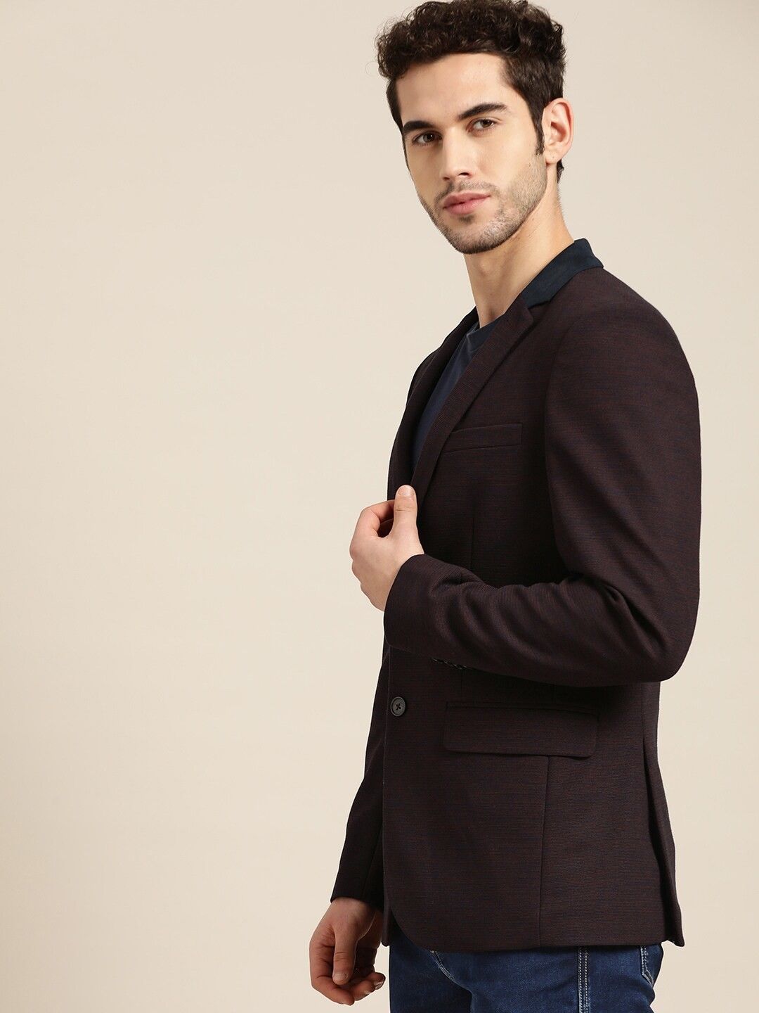 invictus Men Solid Single Breasted Festive & Wedding Blazer-picture-16