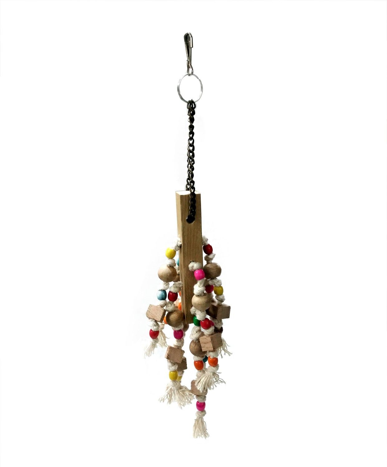 jainsons pet products Wood and Sisal Twine Medium Bird Toy for Parrots, and pet Birds Wooden Chew Toy For Bird-picture-12