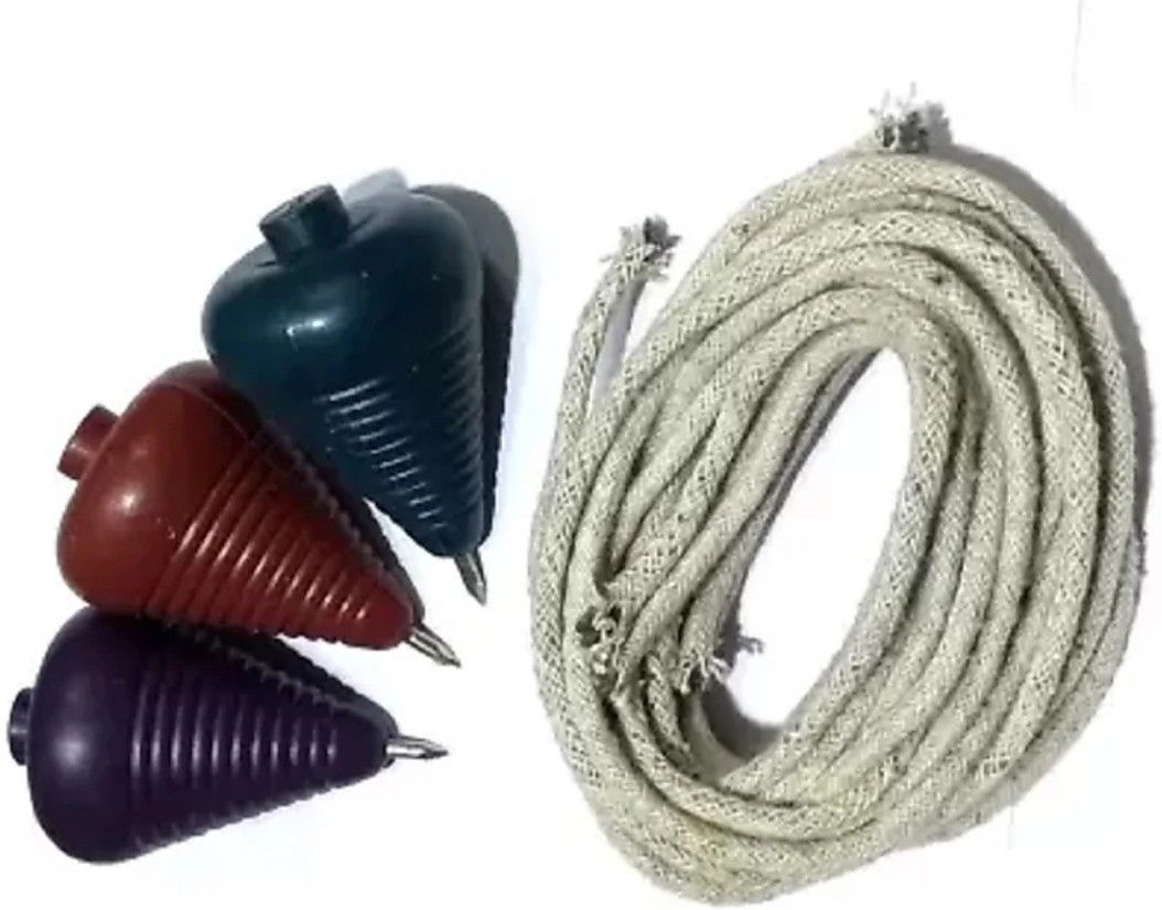 Lattu Toys 3 Pcs ,& Thread Latto Games Plastic Spinning Lattoo with Thread Size 8/6 cm Lattu