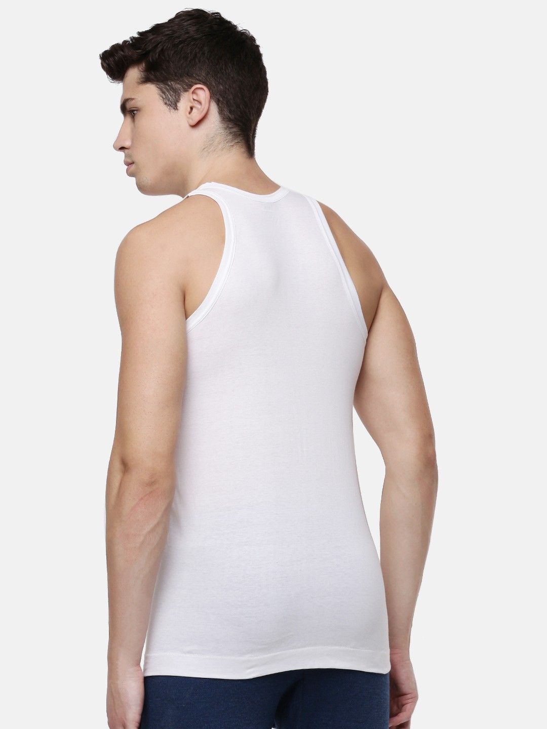 Pack of 6 Dollar Lehar Combed Cotton Men's White Vest Men Vest-picture-17