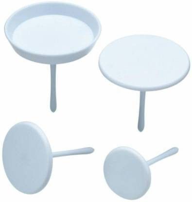 betlex Cake Cupcake Stand Icing Cream Decorating Tool Cake Flower Needle Nail Baking Tools - White - 4 Pcs Plastic Cake Server-picture-22