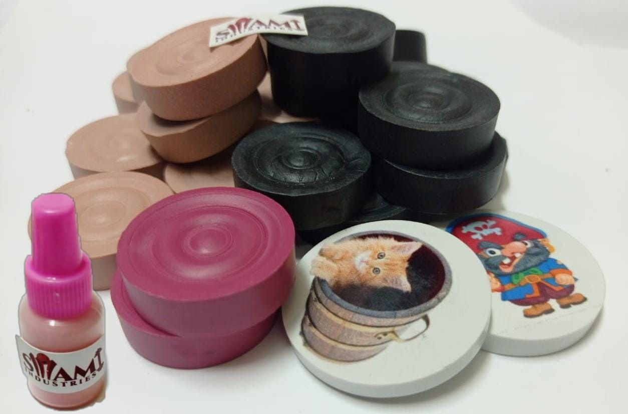 dinetic 20 Wooden Carrom Board Coins,1 Striker and 1 Powder (Multicolour) Carrom Pawns-picture-28