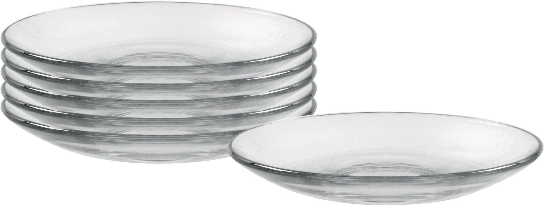 baluda Pack of 6 Glass Glass saucer glass plate for multifuctional kitchen use-picture-14