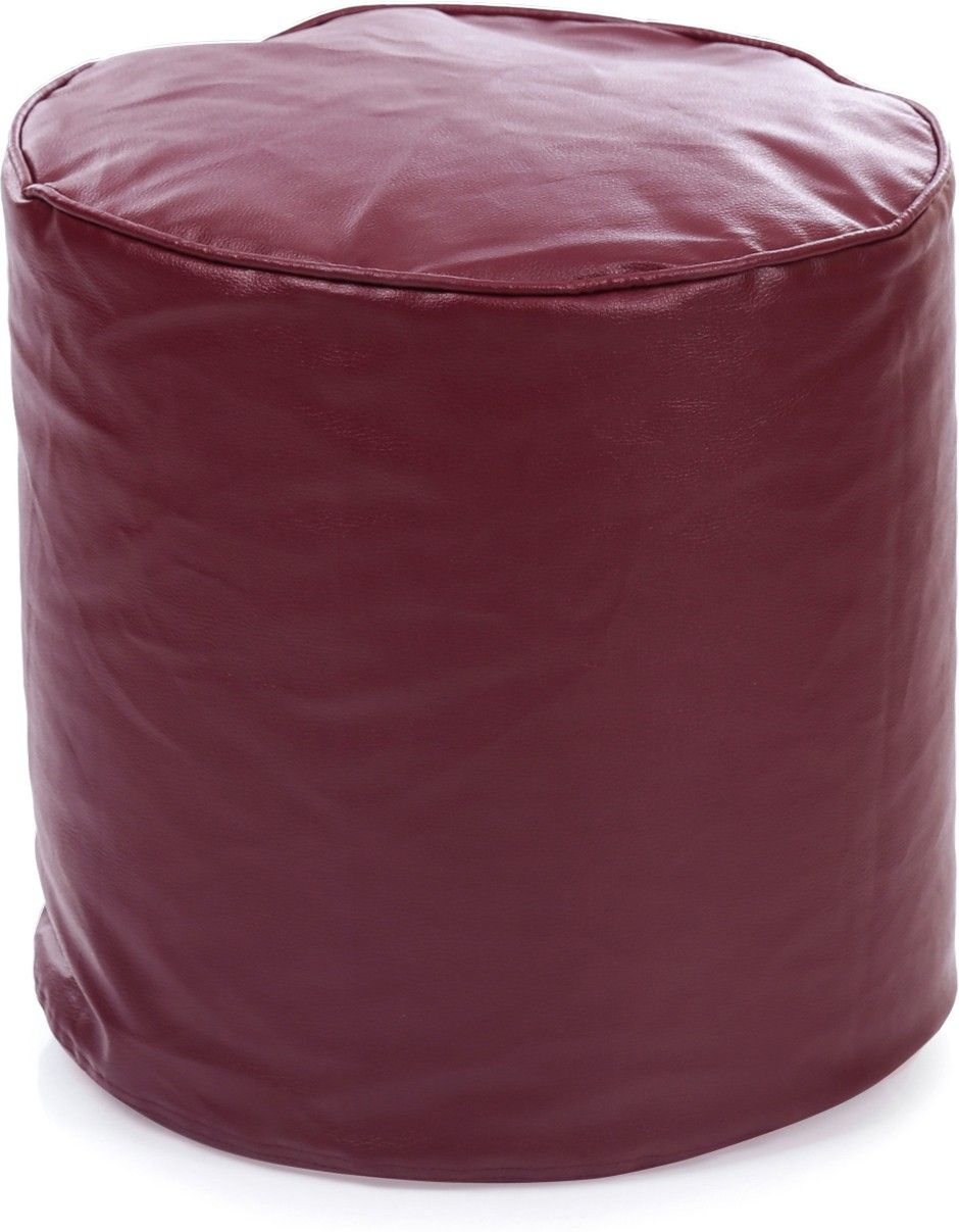 Large Size Ottoman, Leatherette Classic Poof Bean Bag Footstool With Bean Filling-image-10