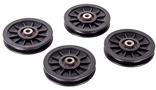 ymd Exercise Machine Attachment Pulley 4inch with Inbuilt Bush and Bearing 4 Piece Climbing Pulley image 1
