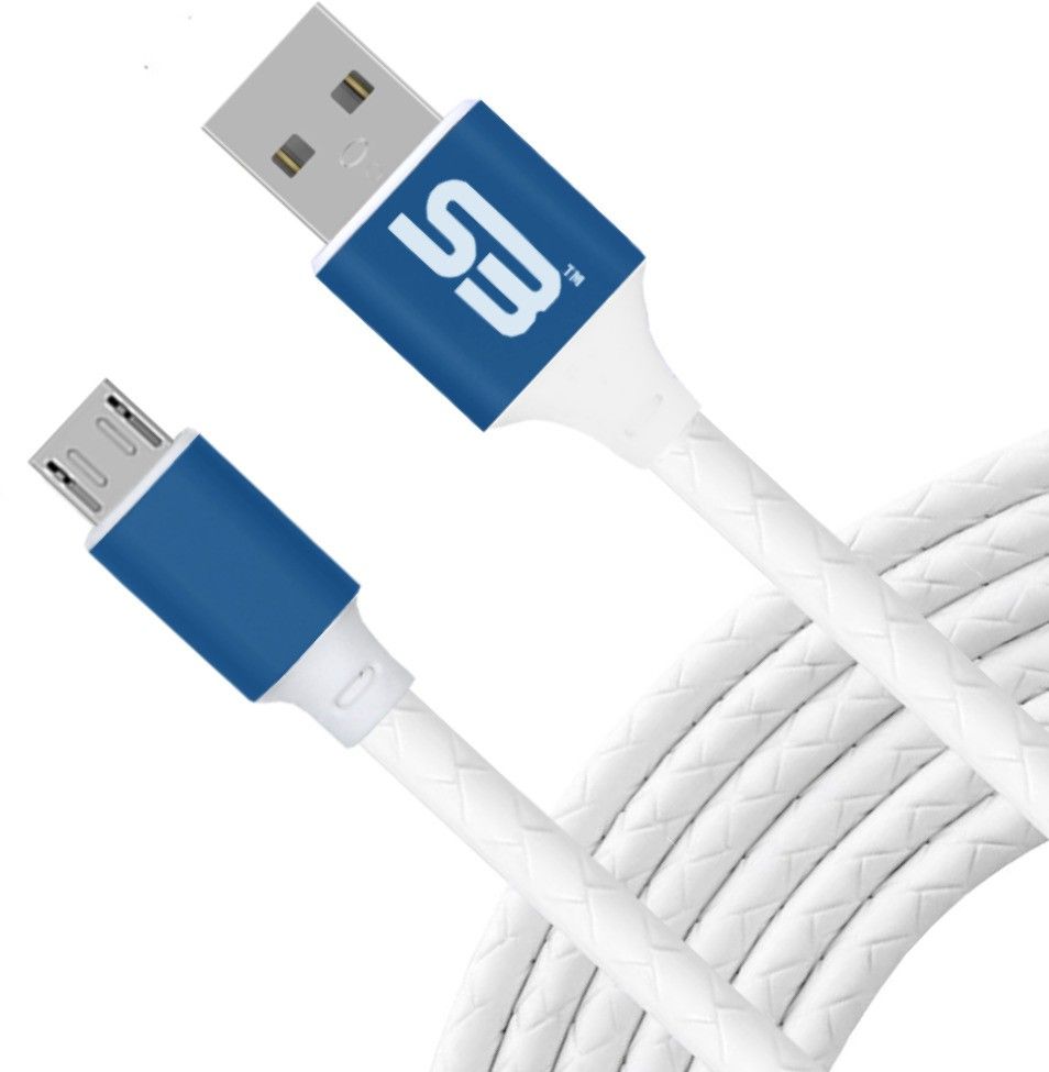 SB Micro USB Cable 2 A 1.2 m Micro USB Cable Smooth PVC Braided QC 3.1A Fast Charging And Data Sync Data Cable(1.2 Meter, Blue)-image-36